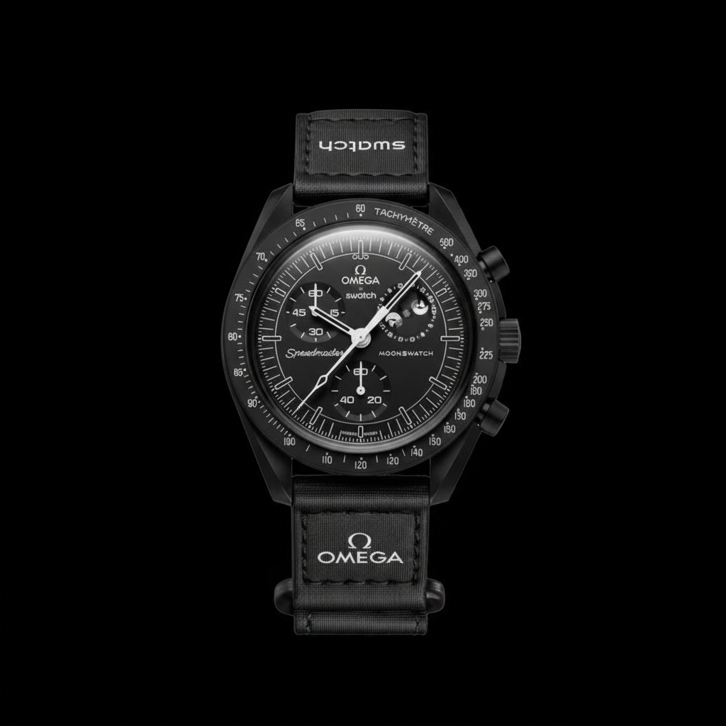 OMEGA × Swatch MISSION TO THE MOONPHASE Omega x Swatch Mission to the Moonphase Snoopy Black Edition
